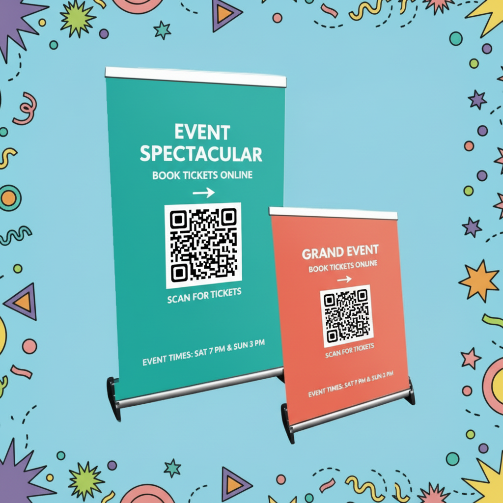 Mini Pull-Up Banners – Hash Print